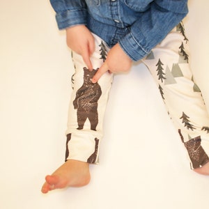 baby boy clothes // Organic baby leggings in camping bears // baby leggings // baby pants // toddler leggings // toddler pants // baby gift