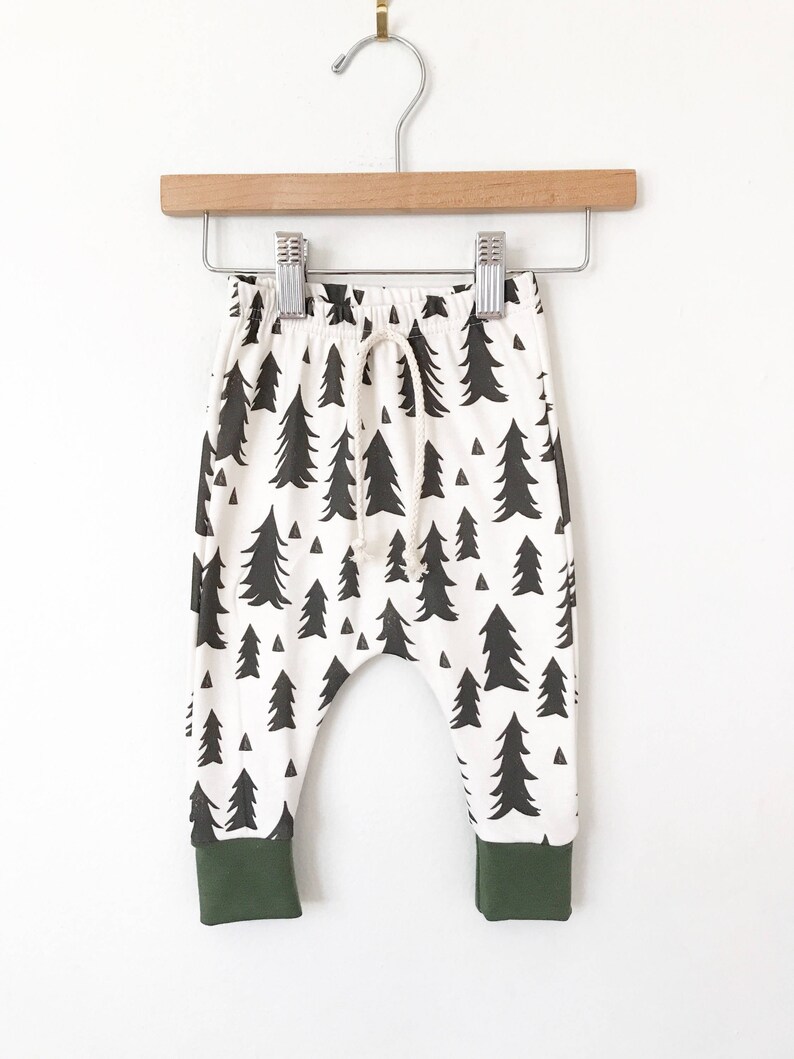 Baby Boy Clothes // Organic Baby Leggings in Tree Print // Etsy
