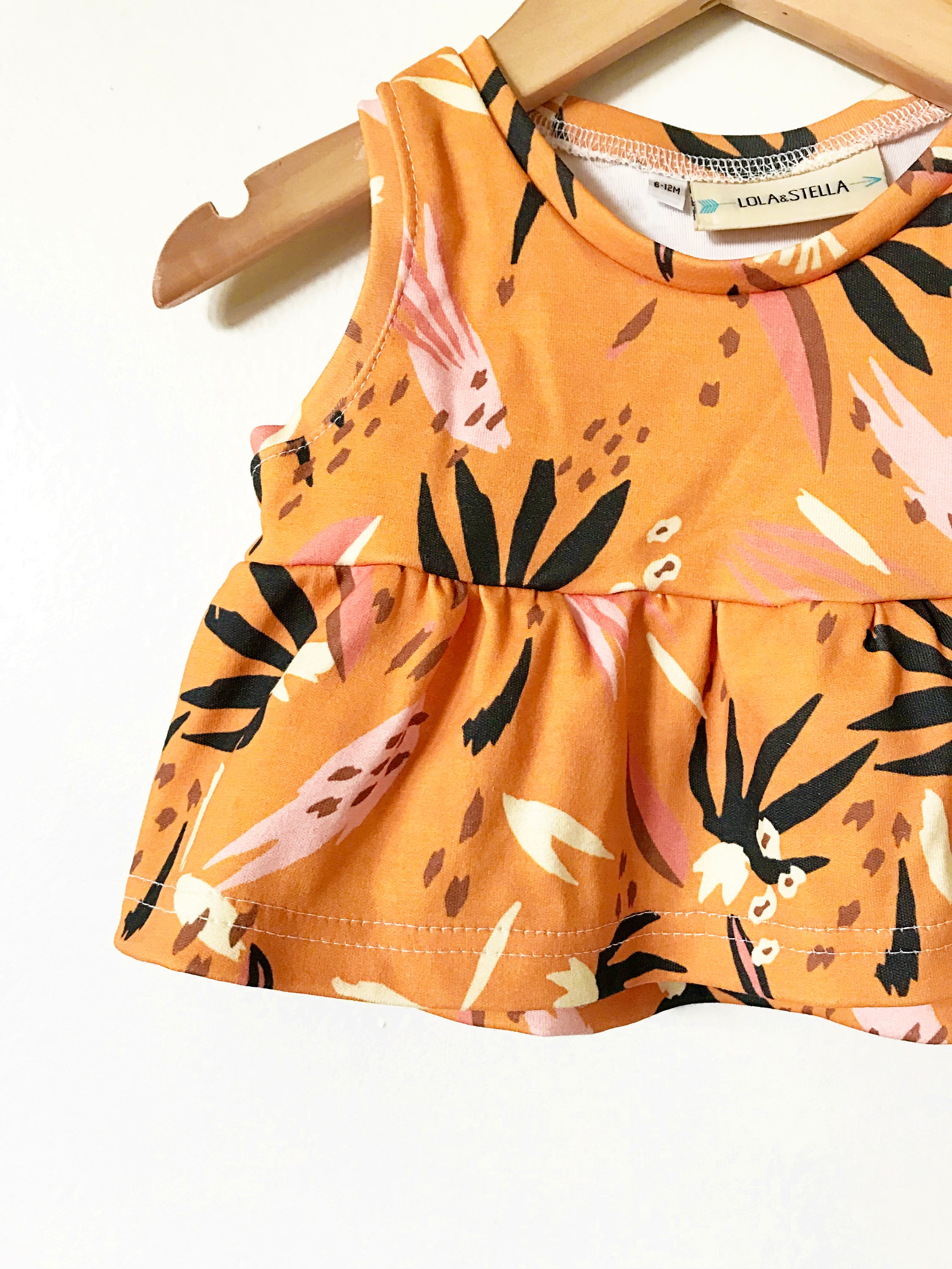 Girls peplum tank // organic baby tank in adobo earth // Etsy