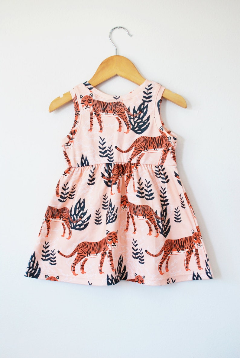 Tiger Baby Dress // Toddler Outfit // Organic Baby Clothes / Etsy UK