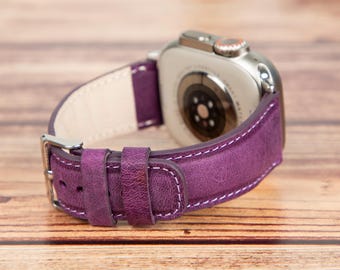 Personalized Leather Fitbit Band: Versa, Sense, Handmade Strap