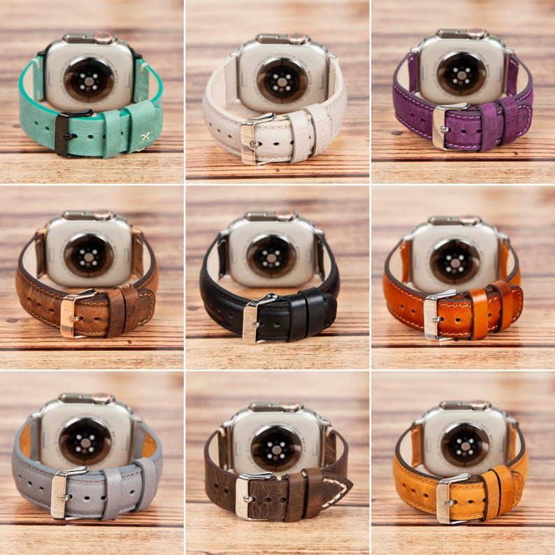 leather fitbit watch bands
