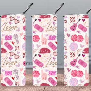 Pop Singer Tumbler Wrap, Lover Taylor, Swifties 20oz Sublimation Tumbler Wrap, 20oz Skinny Tumbler, PNG, PDF, JPG, Digital Download
