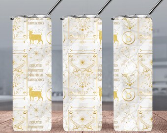 Taurus Celestial Zodiac Tumbler Wrap, 20oz Zodiac Tumbler Wrap, PNG, PDF, JPG, Digital Download