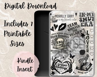Dark Romance Kindle Insert: Book Lover Gift (Digital Download)