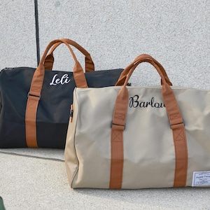 Sac de voyage personnalisé avec nom, sac de week-end pour homme personnalisé, cadeau de garçon d'honneur, sac de garçon d'honneur brodé, meilleur cadeau pour homme, sac de voyage brodé image 11