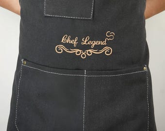 Canvas workshop apron,Personalized canvas workshop apron with pockets,Personalized apron,Custom apron with adjustable straps