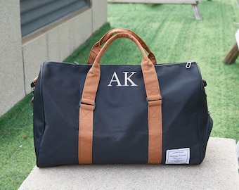 Men's custom duffel bag,Personalized weekend bag,Embroidered groomsmen bag,Best men's gift,Embroidered travel bag with name,Groomsmen gift