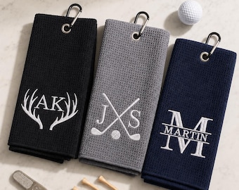 Personalized Embroidered Sports Towels, Customizable With Golf Club Names, Perfect as Gift For All Sports Enthusiasts