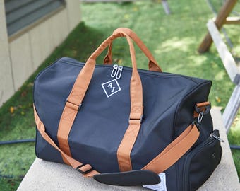 Personalized Men's duffel Bag,Personalized Weekender Bag,Groomsmen Gift Duffel Bag,Best Man Bag,Custom Canvas Overnight Bag,Men Gift