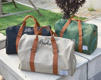 Men&#39;s custom duffel bag,Personalized weekend bag,Embroidered groomsmen bag,Embroidered travel bag with name,Best men&#39;s gift,Groomsmen gift