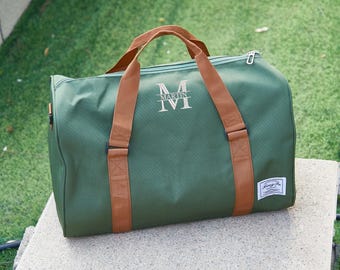 Custom Embroidered Travel Bag for Man,Personalized Weekender Bag,Groomsmen Gift Duffel Bag,Best Man Bag,Custom Canvas Overnight Bag,Men Gift