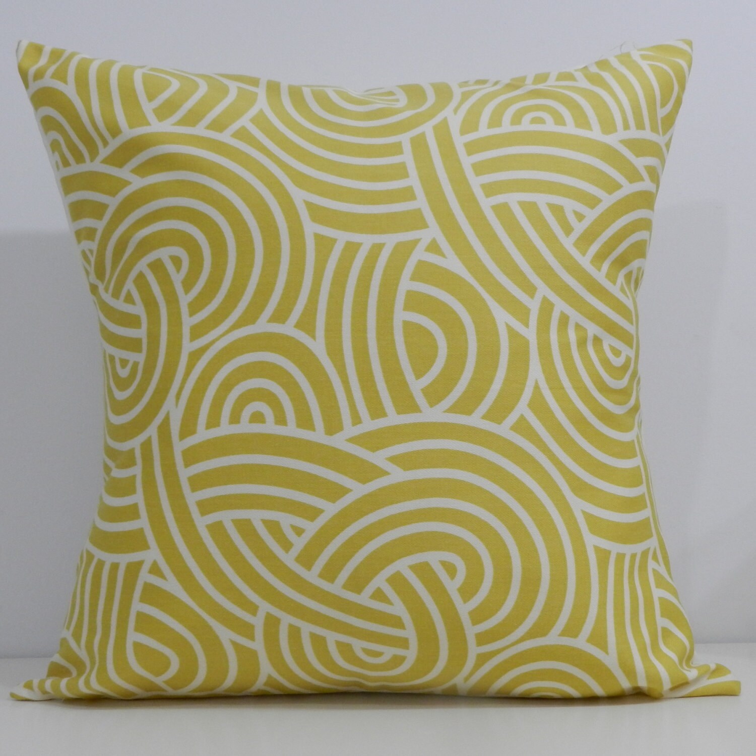 New 18x18 Inch Designer Handmade Pillow Case in Cirtine Yellow Etsy