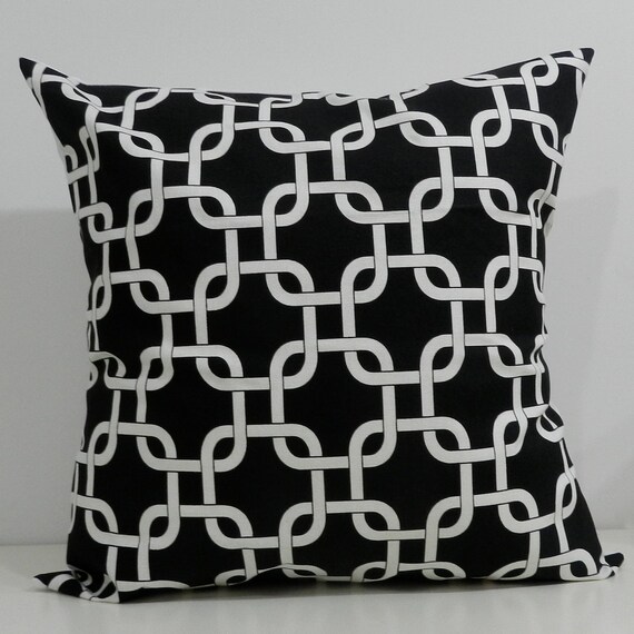 New 18x18 inch Designer Handmade Pillow Cases. Black and white Etsy