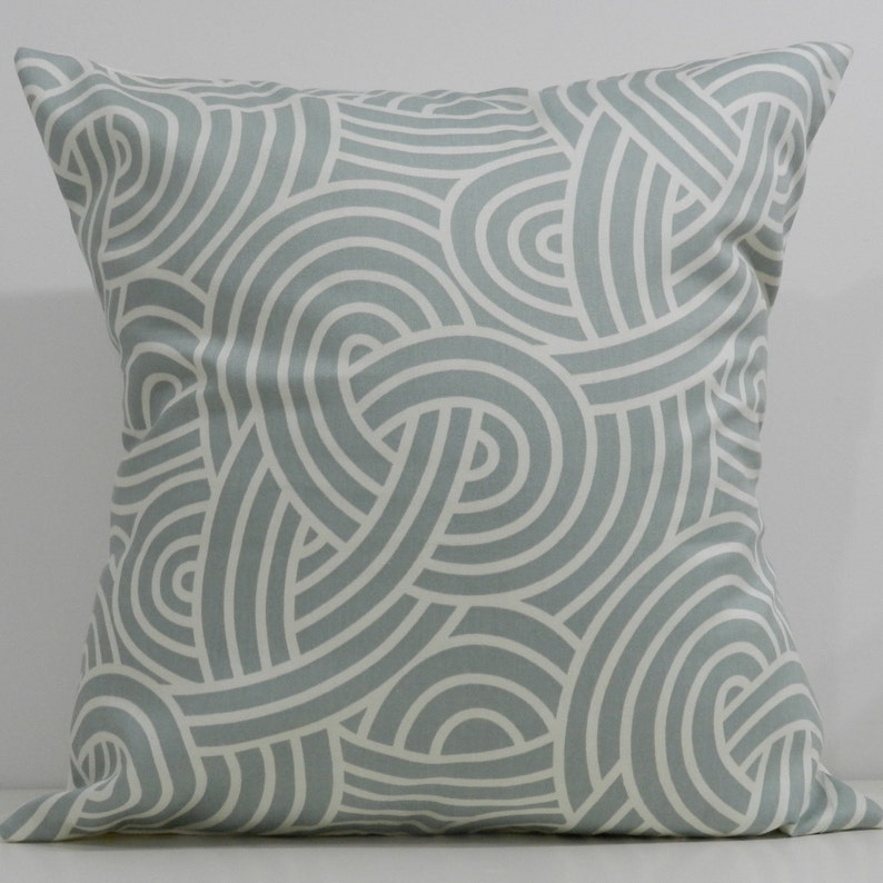 New 18x18 Inch Designer Handmade Pillow Case in Blue and White Knots Etsy