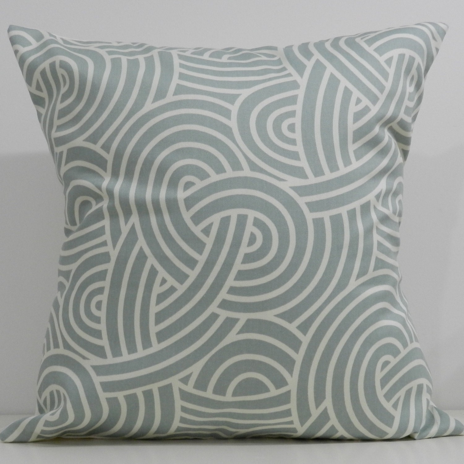 New 18x18 Inch Designer Handmade Pillow Case in Blue and White Knots Etsy