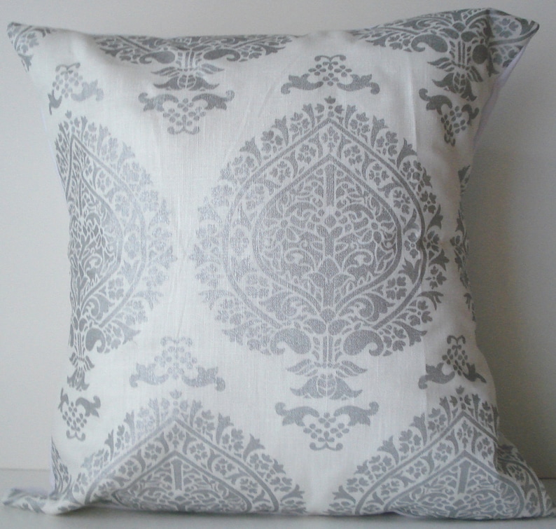 New 18x18 Inch Designer Handmade Pillow Case Silver Black Etsy