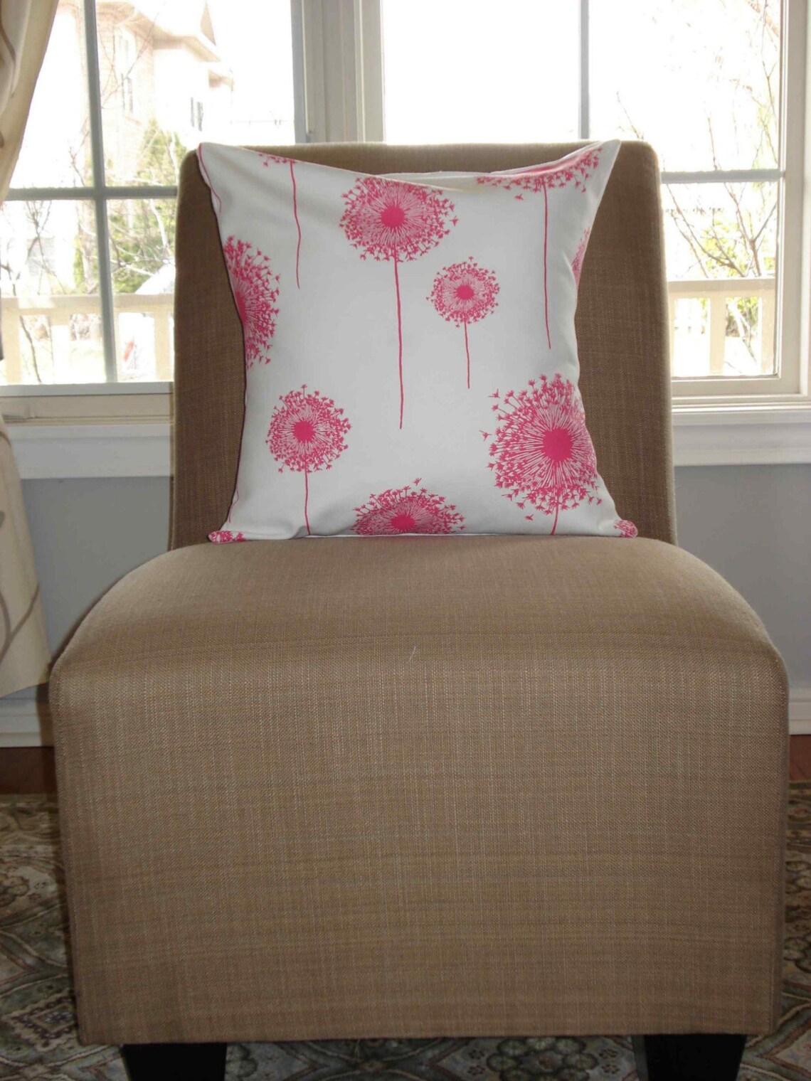 New 18x18 Inch Designer Handmade Pillow Case With Dandelion Etsy