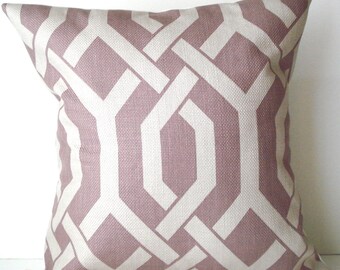 New 18x18 inch Designer Handmade Pillow Cases in rose and stone lattice, trellis