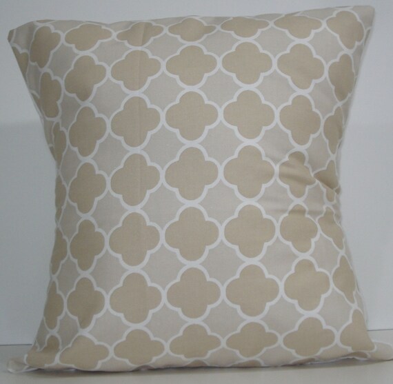 New 18x18 Inch Designer Handmade Pillow Case in Cream With 