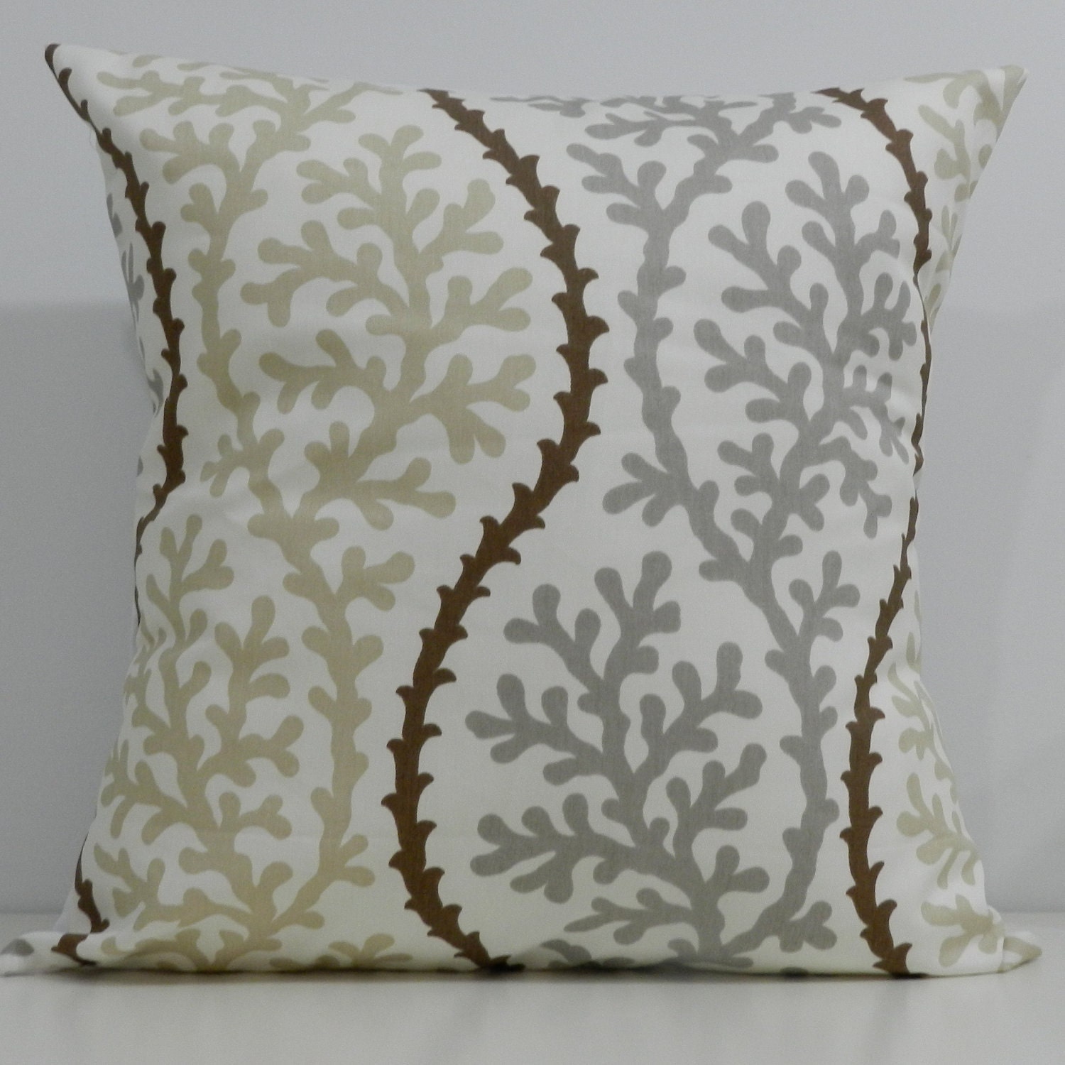 New 18x18 Inch Designer Handmade Pillow Case Stone Grey, Beige and ...