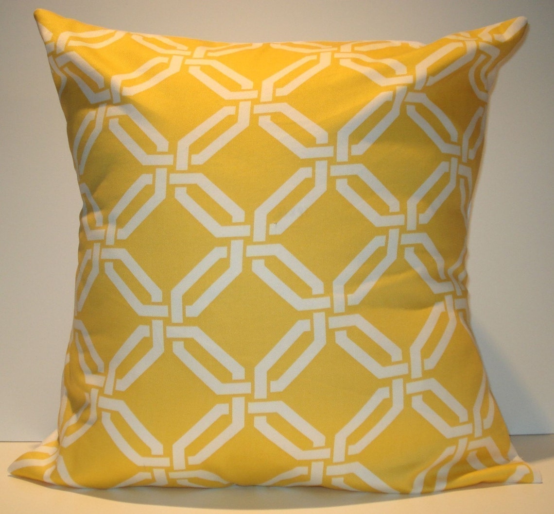 New 18x18 Inch Designer Handmade Pillow Cases. Bright Yellow Etsy