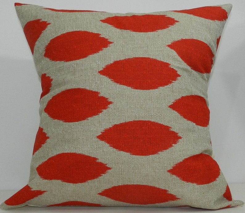 New 18x18 Inch Designer Handmade Pillow Case in Bright Red and Etsy