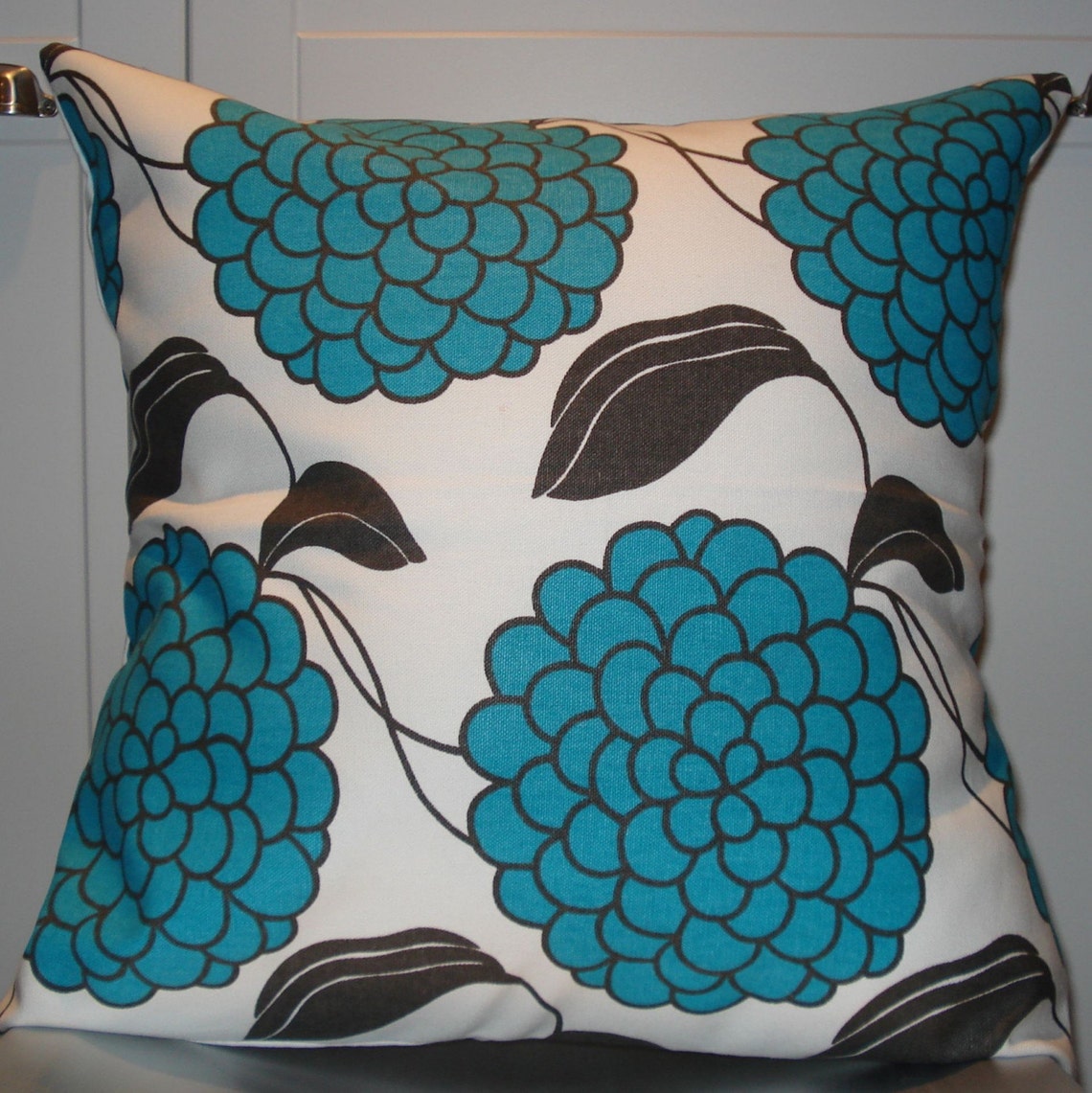 New 18x18 Inch Designer Handmade Pillow Case in Large Blue Etsy