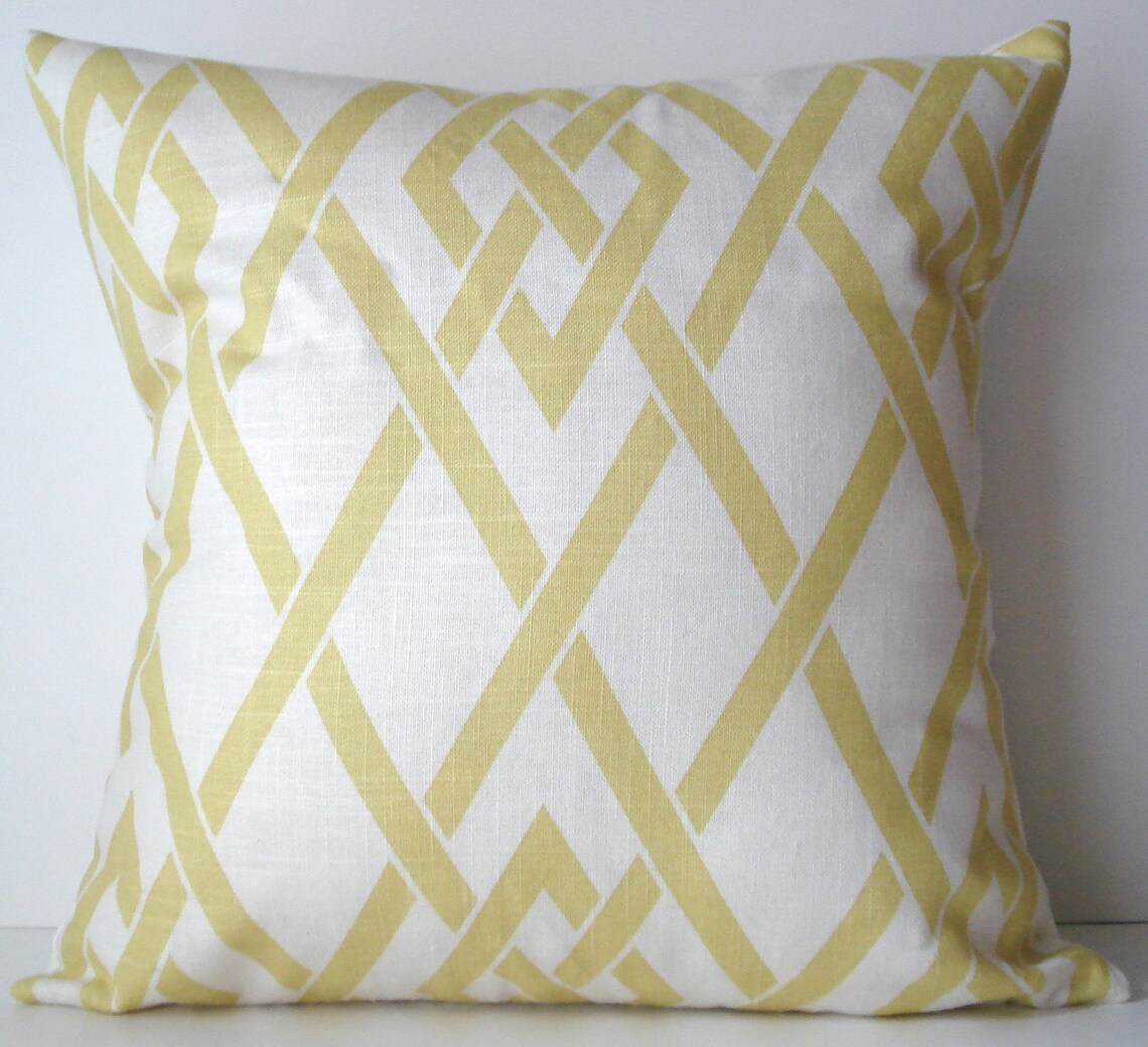 New 18x18 Inch Designer Handmade Pillow Case in Yellow and Etsy