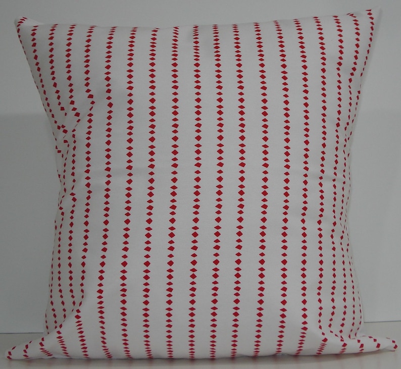 New 18x18 Inch Designer Handmade Pillow Cases in Red on White Etsy
