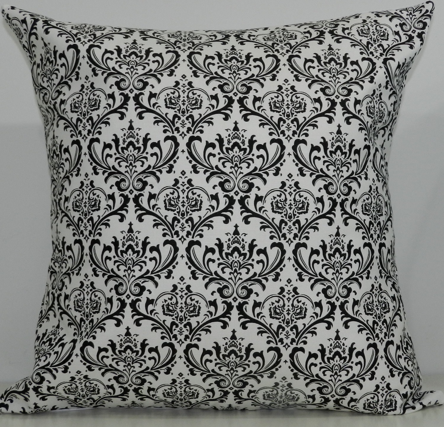 New 18x18 Inch Designer Handmade Pillow Cases in Small Scale Black and