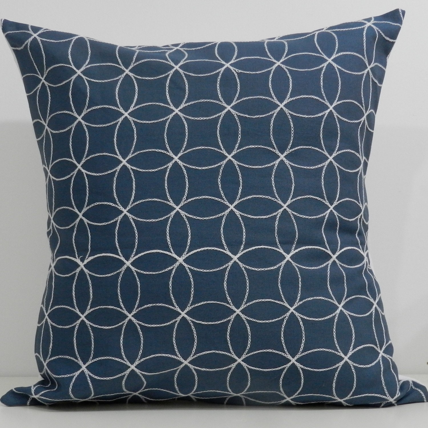 New 18x18 inch Designer Handmade Pillow Case in white stitched Etsy