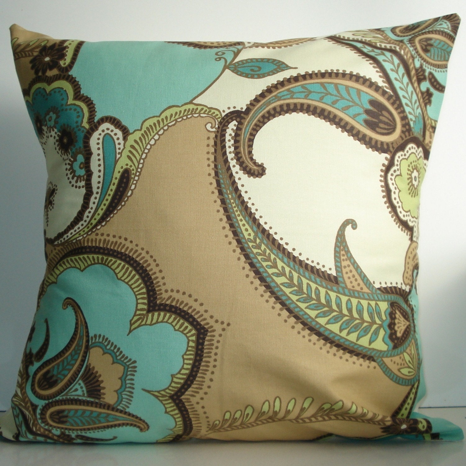 New 18x18 Inch Designer Handmade Pillow Cases in Large Paisley Etsy