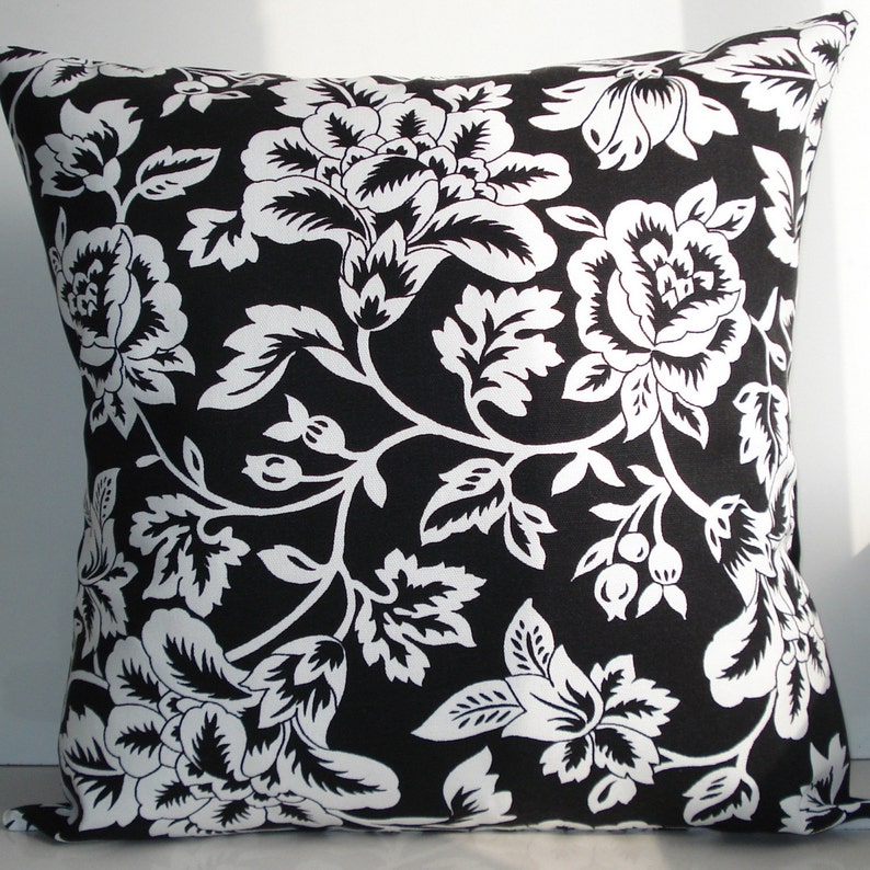 New 18x18 inch Designer Handmade Pillow Case in black and Etsy