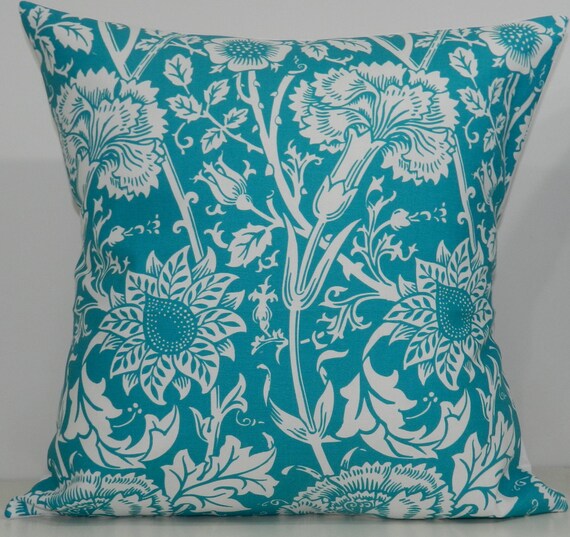 New 18x18 Inch Designer Handmade Pillow Case in Turquoise Etsy