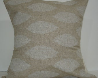 New 18x18 inch Designer Handmade Pillow Cases in white ikat.