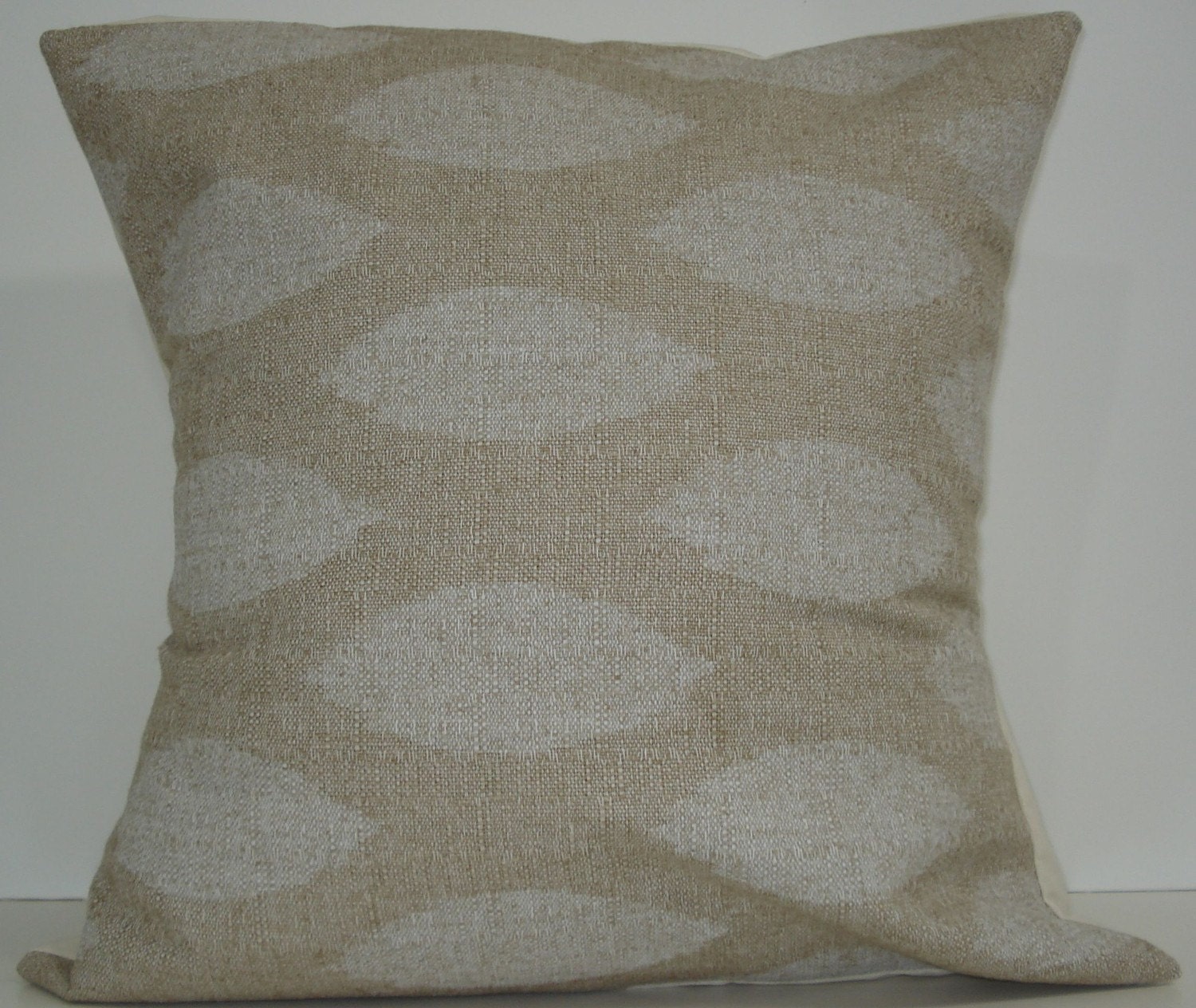 New 18x18 Inch Designer Handmade Pillow Cases in White Ikat. Etsy