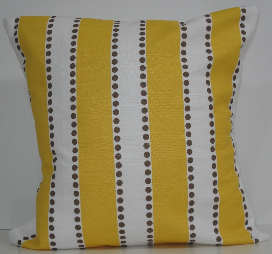 New 18x18 Inch Designer Handmade Pillow Cases. Wide Yellow Etsy