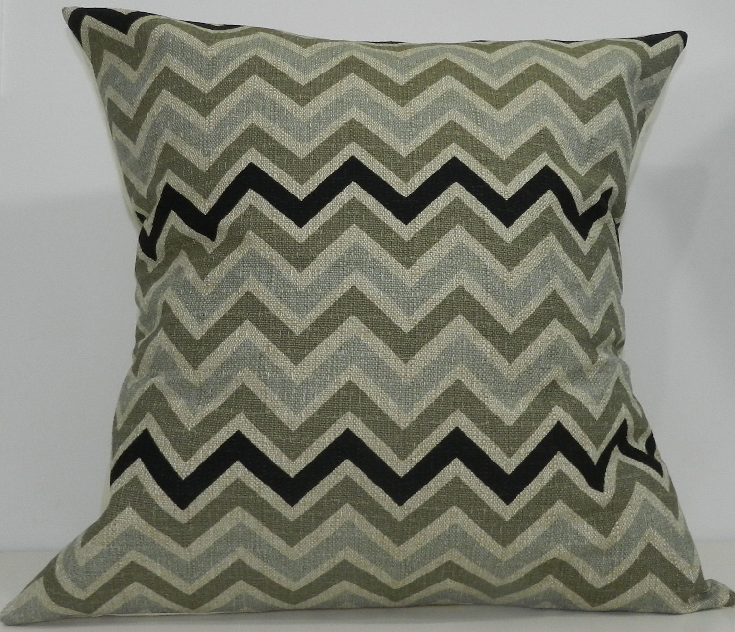 New 18x18 Inch Designer Handmade Pillow Case in Blue/grey, Black, Khaki