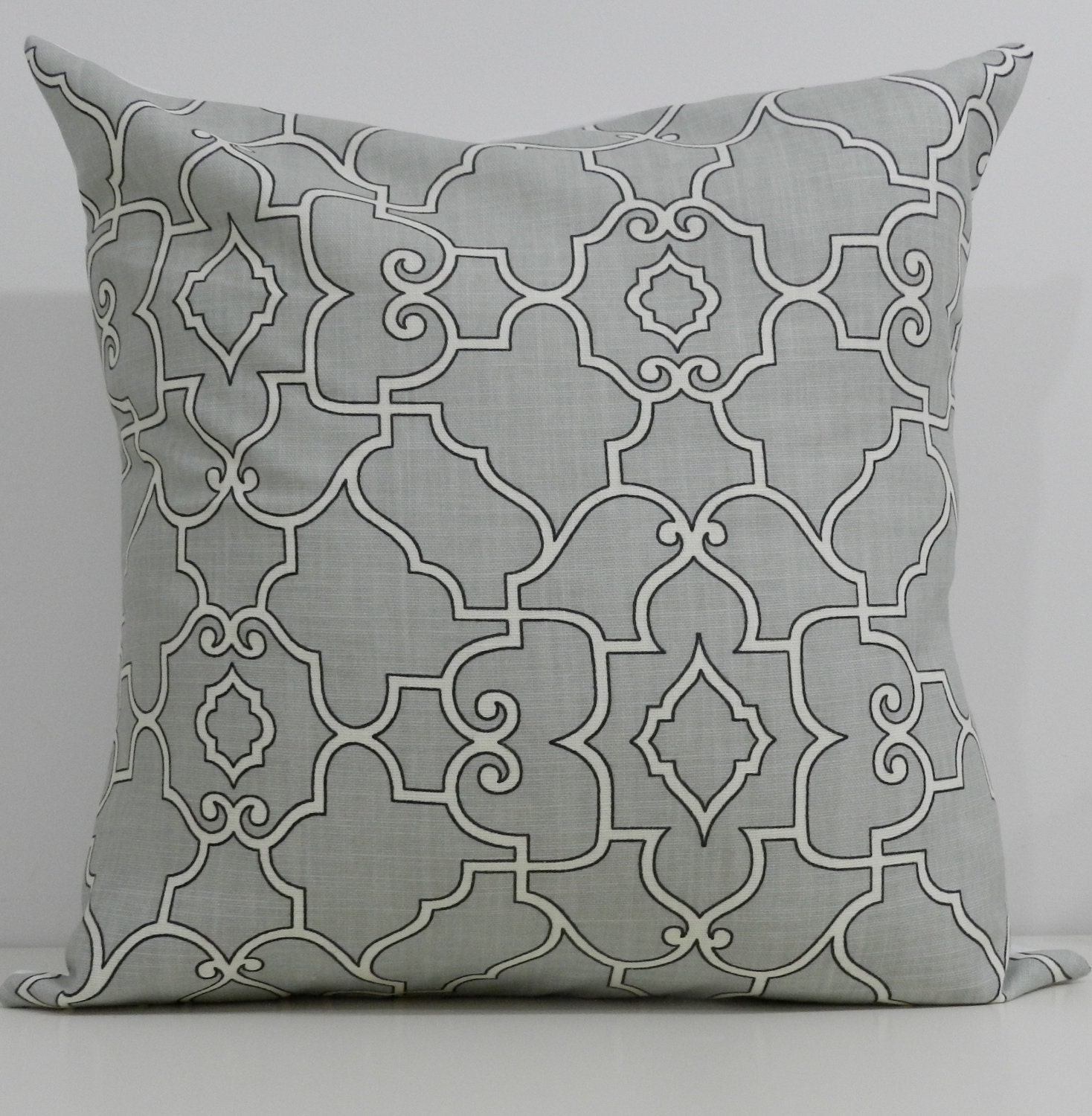 New 18x18 Inch Designer Handmade Pillow Cases in Grey Black Etsy