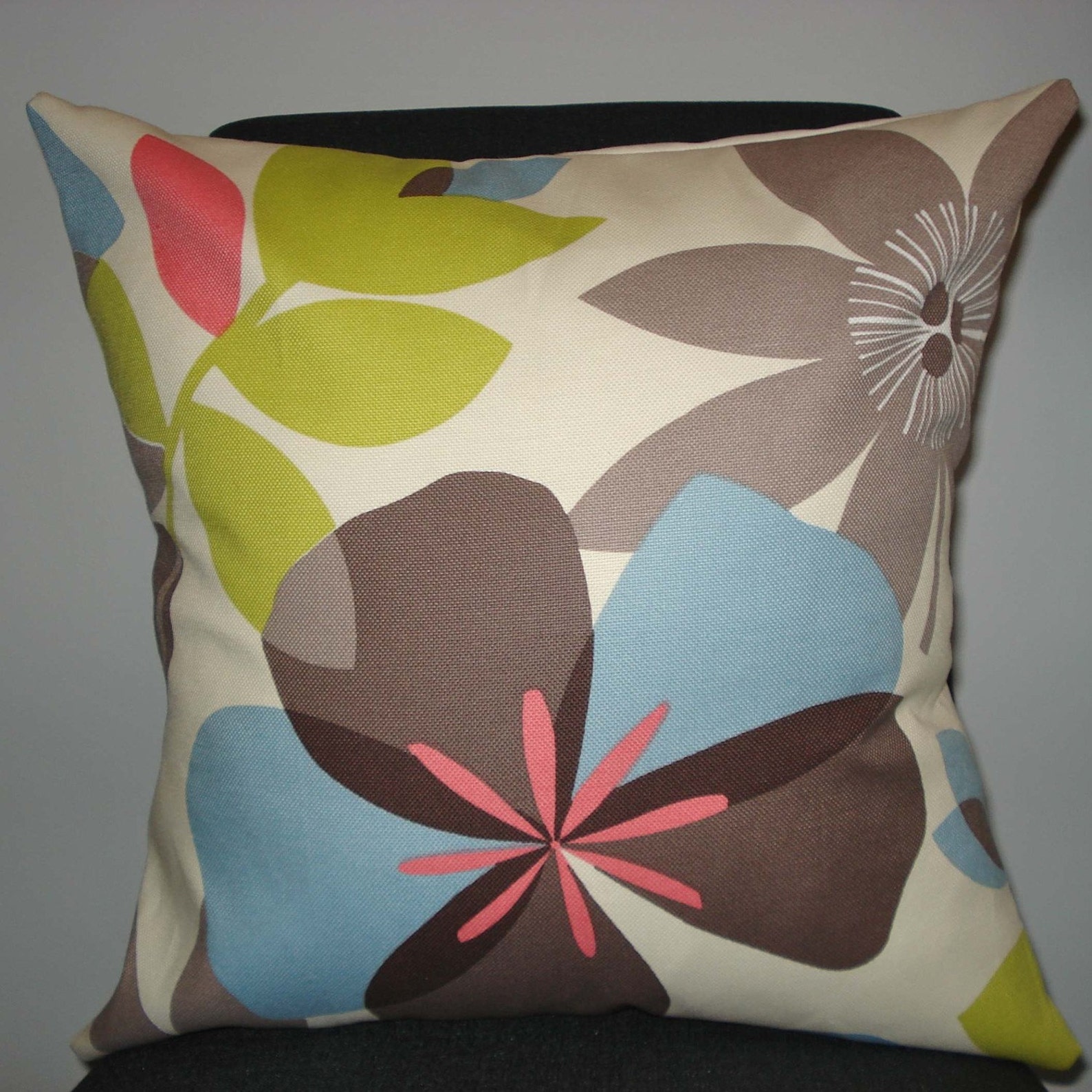 New 18x18 Inch Designer Handmade Pillow Cases in Bright Floral Etsy