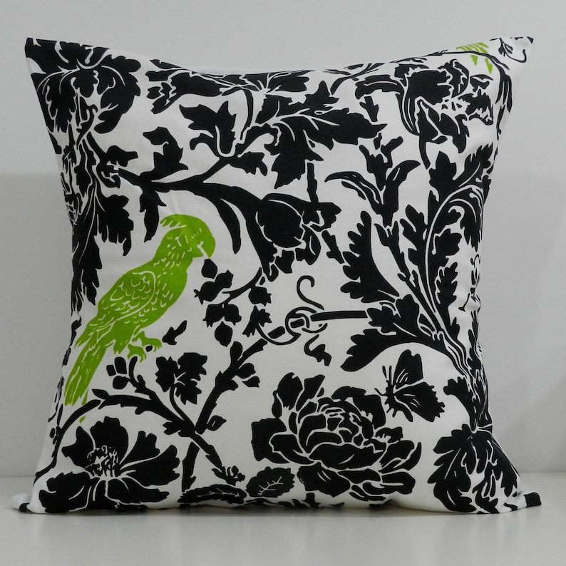 New 18x18 Inch Designer Handmade Pillow Case. Black Floral Etsy