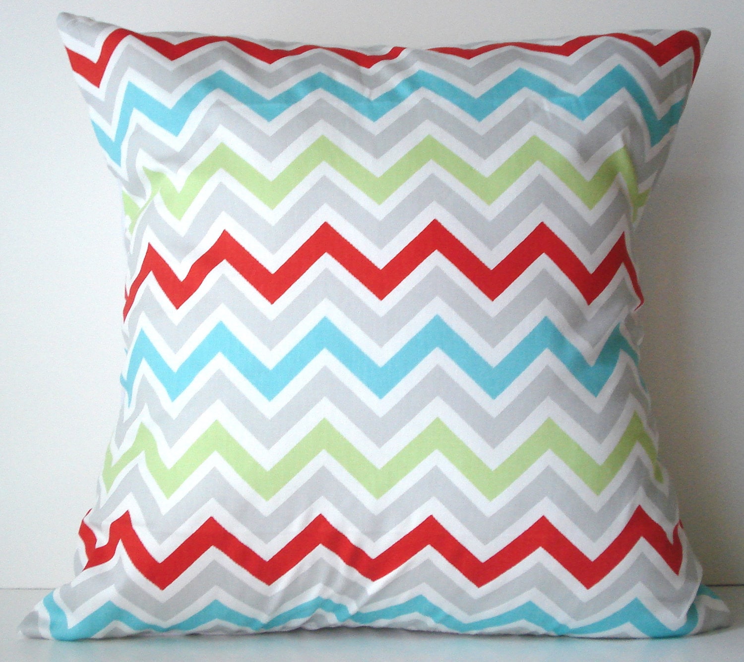 New 18x18 Inch Designer Handmade Pillow Case in Green Red Etsy