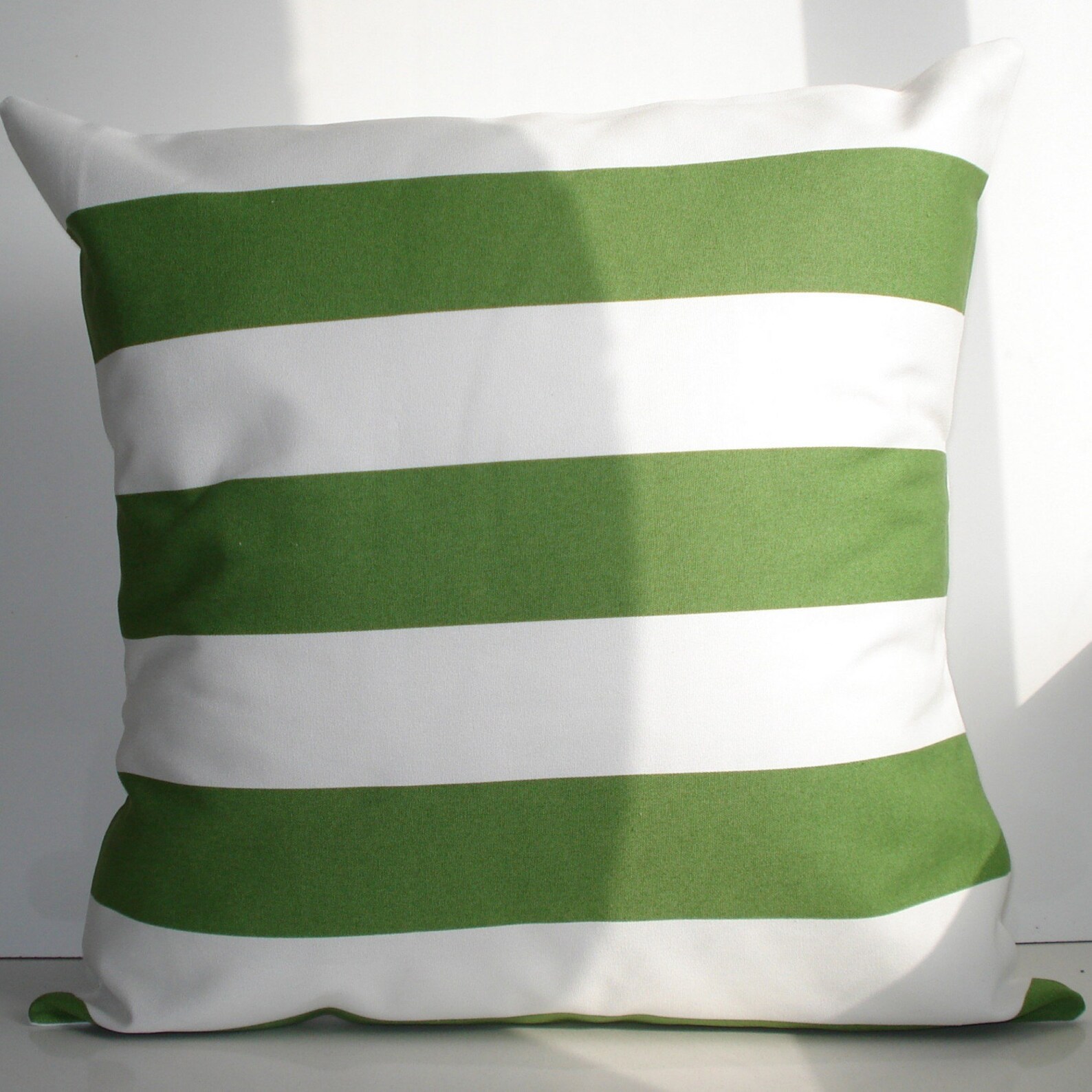 New 18x18 Inch Designer Handmade Pillow Case in Green Stripe Etsy