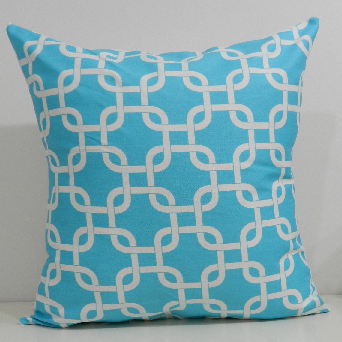 New 18x18 Inch Designer Handmade Pillow Cases. Blueand White Link