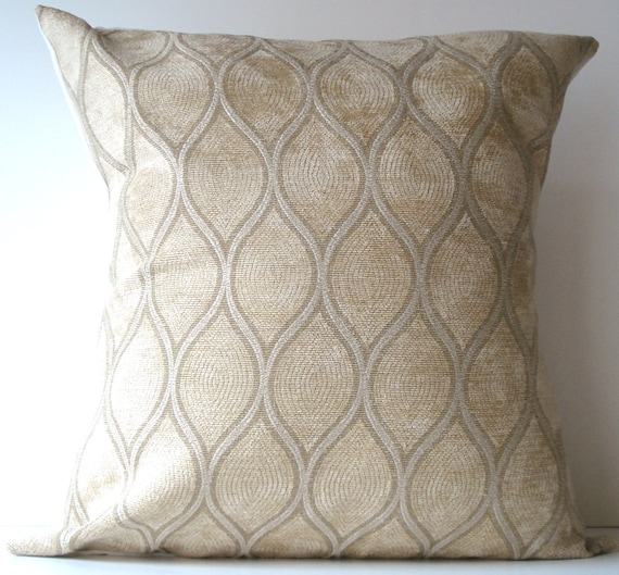 New 18x18 Inch Designer Handmade Pillow Case. Cream Velvet Etsy