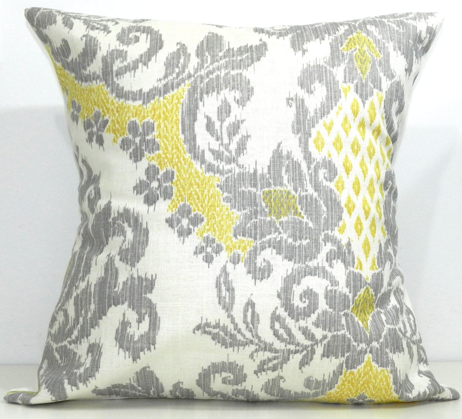 New 18x18 Inch Designer Handmade Pillow Case in Yellow Cream Etsy