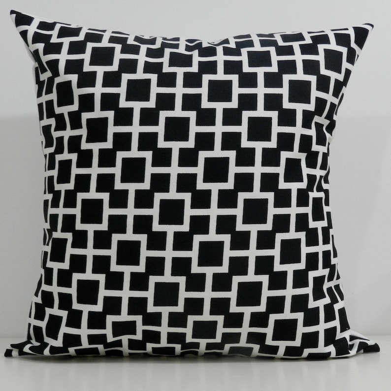 New 18x18 Inch Designer Handmade Pillow Cases in Black and Etsy