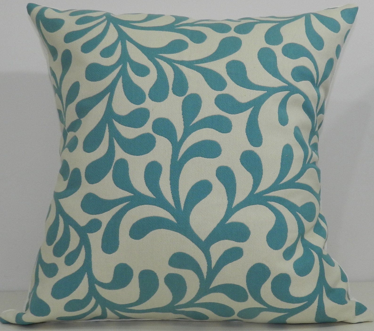 New 18x18 Inch Designer Handmade Pillow Cases in Aqua and Etsy
