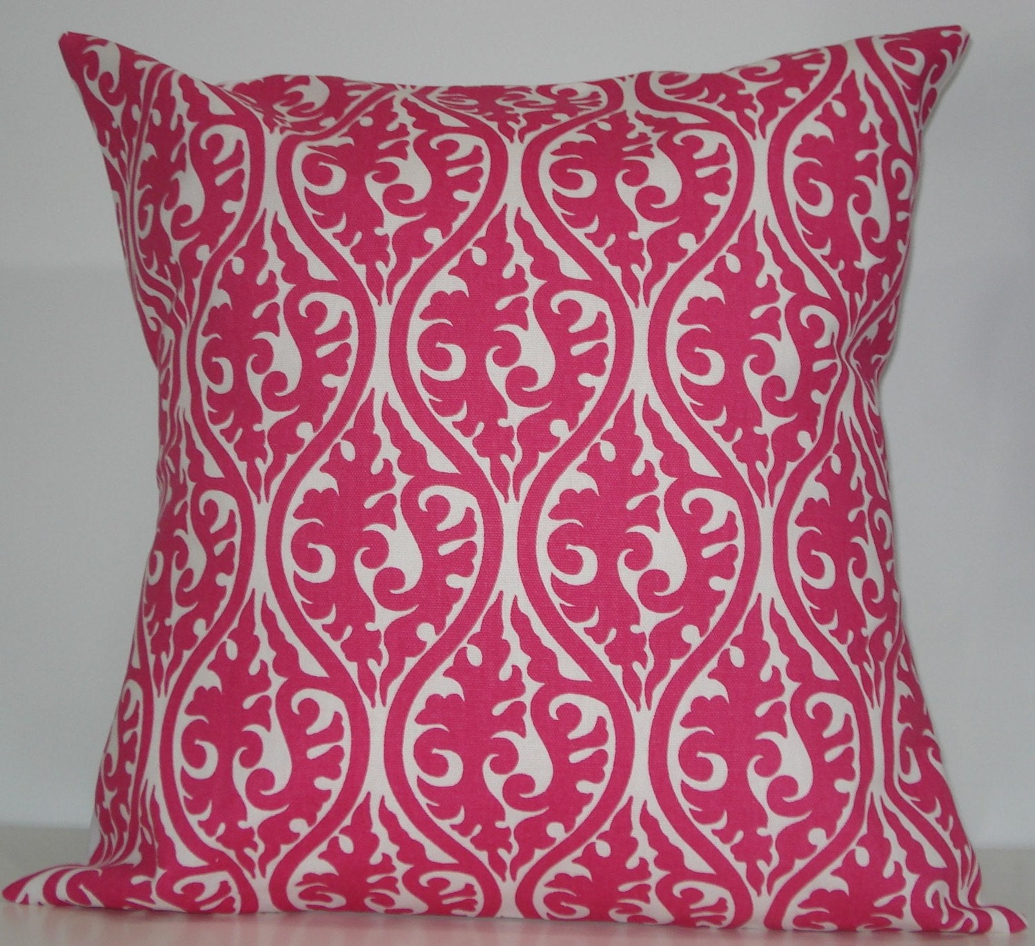 New 18x18 Inch Designer Handmade Pillow Case in Pink and White. Etsy